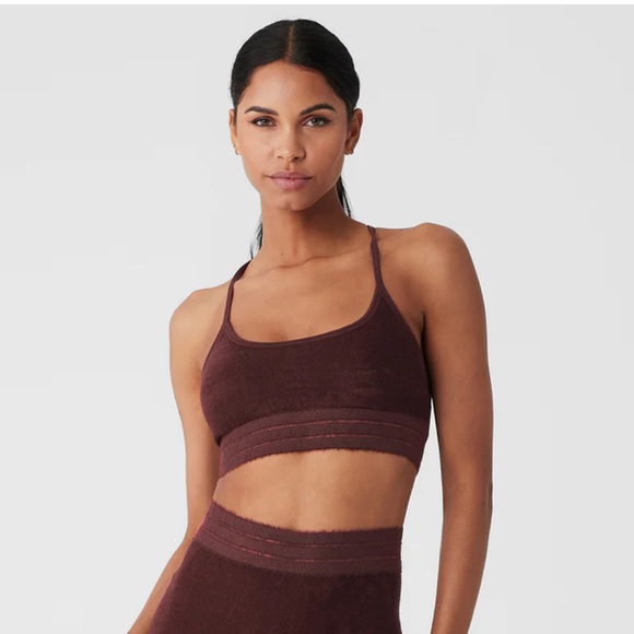 AloYoga Seamless Luxe Terry Cuddle Bra, Size S - Picture 1 of 7